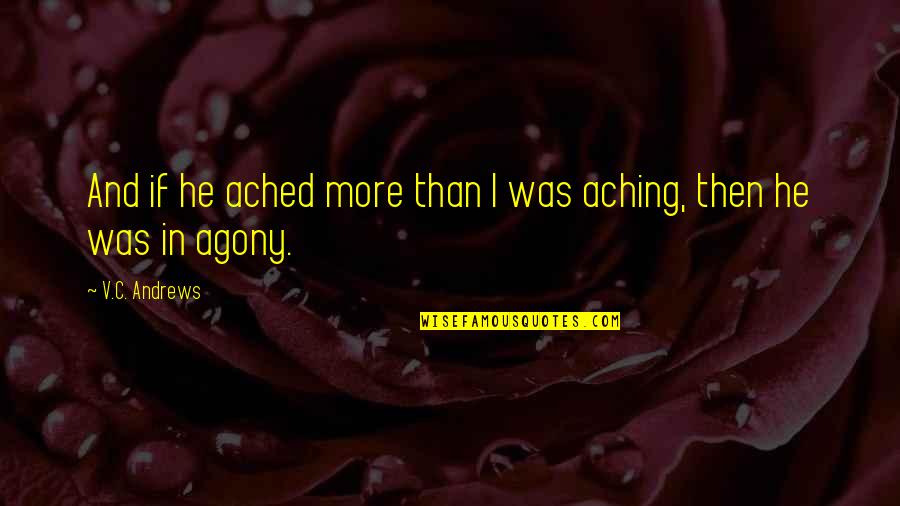 Let's Get This Party Started Quotes By V.C. Andrews: And if he ached more than I was