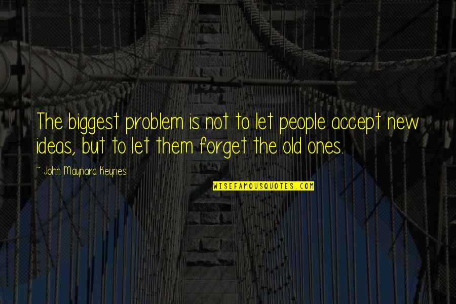 Let's Not Forget Quotes By John Maynard Keynes: The biggest problem is not to let people