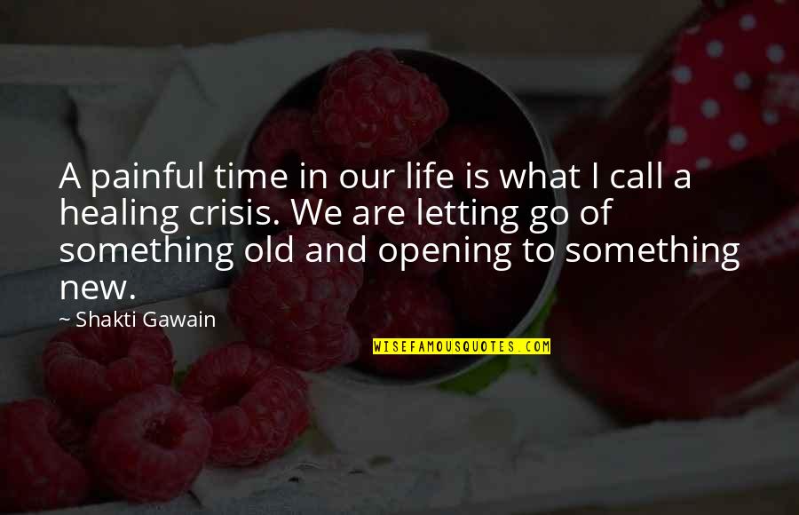 Letting Go Of Quotes By Shakti Gawain: A painful time in our life is what