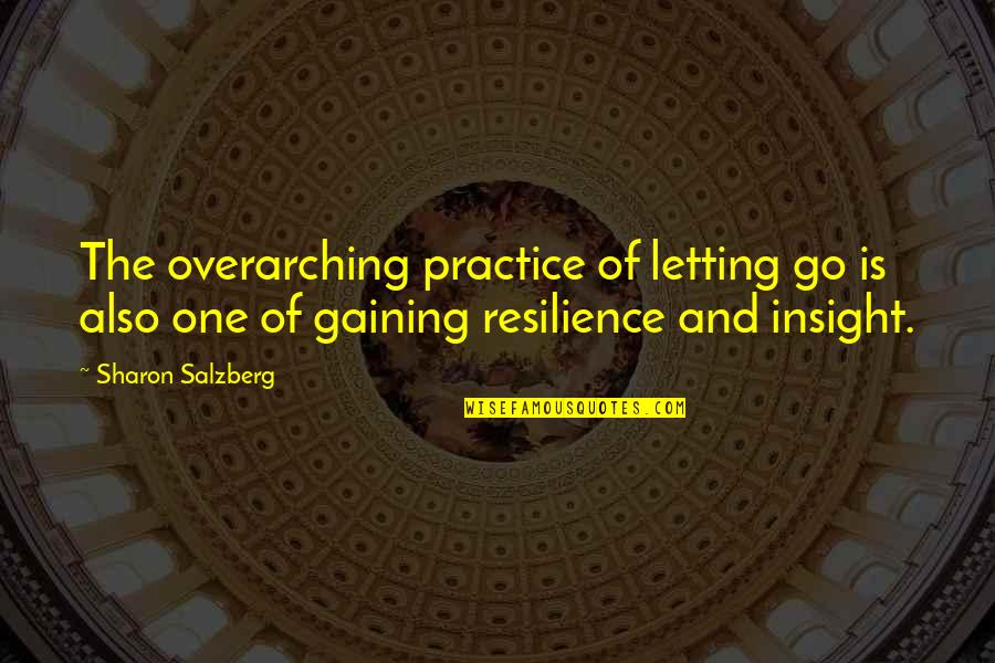 Letting Go The One You Love Quotes By Sharon Salzberg: The overarching practice of letting go is also Letting Go The One You Love Quotes By Sharon Salzberg: The overarching practice of letting go is also