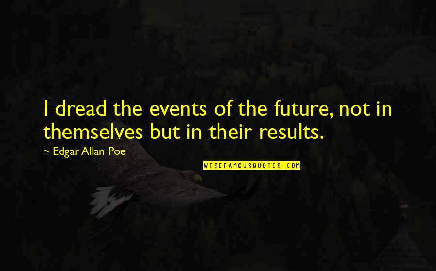 Letting Someone Go And Regretting It Quotes By Edgar Allan Poe: I dread the events of the future, not