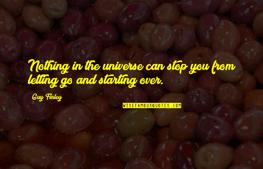 Letting You Go Quotes By Guy Finley: Nothing in the universe can stop you from