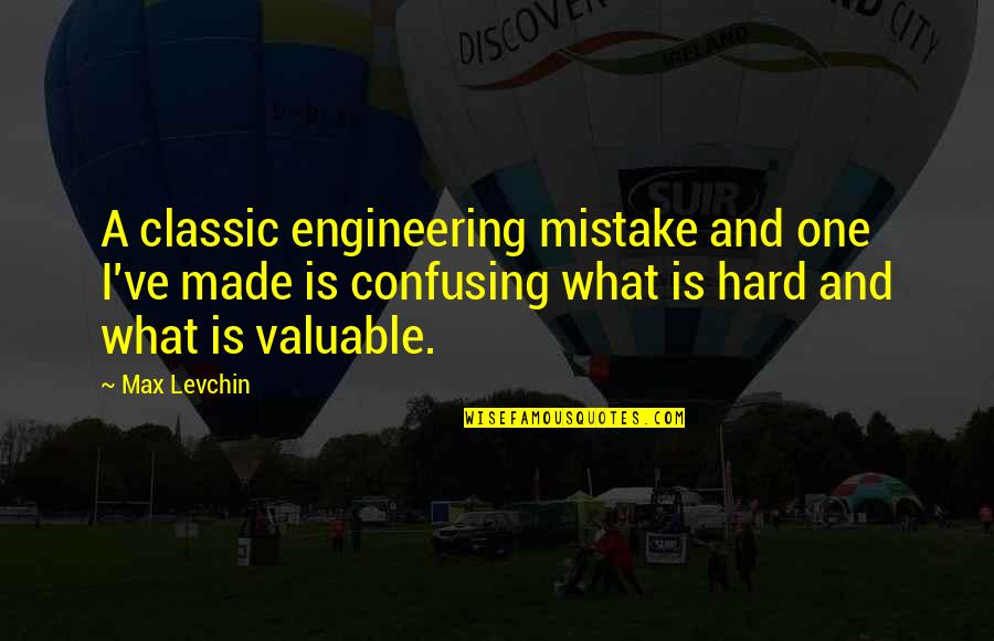 Levchin Max Quotes By Max Levchin: A classic engineering mistake and one I've made Levchin Max Quotes By Max Levchin: A classic engineering mistake and one I've made