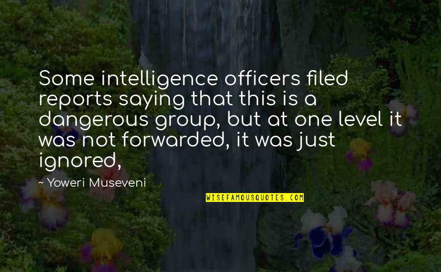 Level Of Intelligence Quotes By Yoweri Museveni: Some intelligence officers filed reports saying that this