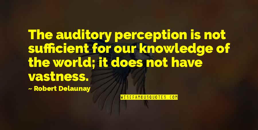 Levenhagen Coon Quotes By Robert Delaunay: The auditory perception is not sufficient for our Levenhagen Coon Quotes By Robert Delaunay: The auditory perception is not sufficient for our