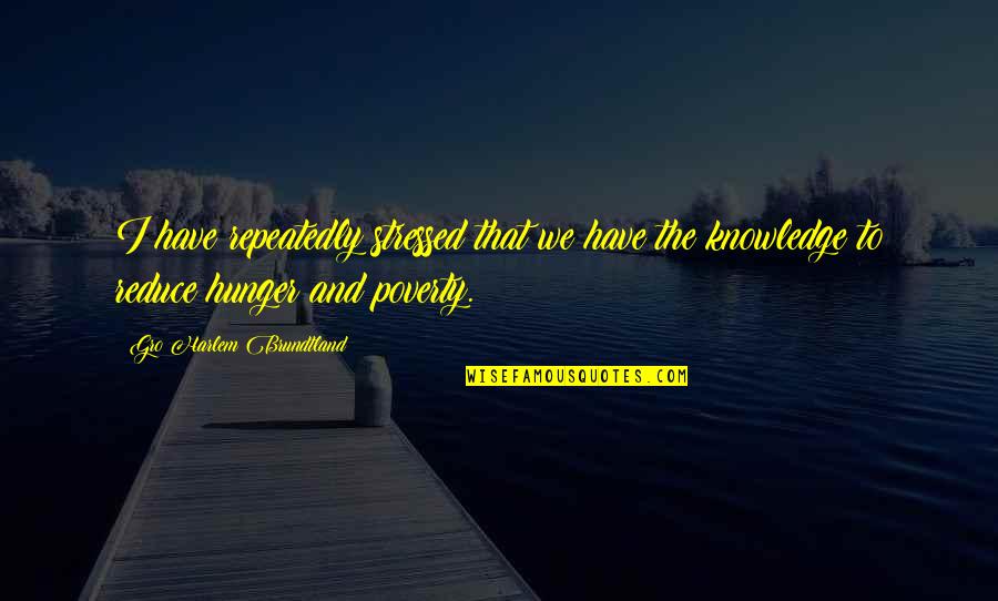 Leverocks Placida Quotes By Gro Harlem Brundtland: I have repeatedly stressed that we have the Leverocks Placida Quotes By Gro Harlem Brundtland: I have repeatedly stressed that we have the