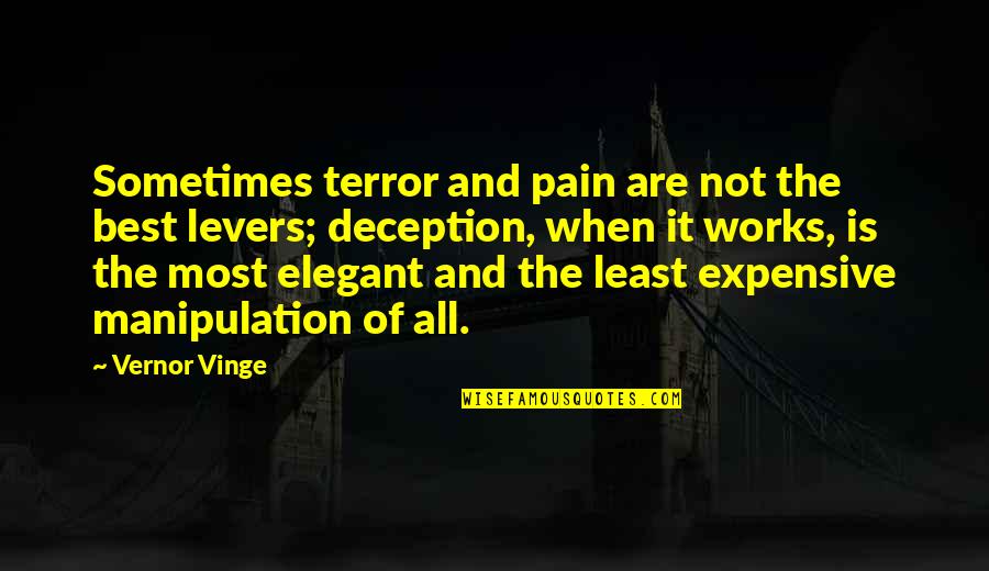 Levers Quotes By Vernor Vinge: Sometimes terror and pain are not the best
