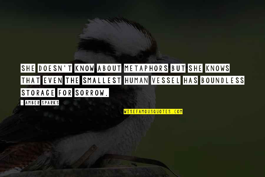 Levhalarin Quotes By Amber Sparks: She doesn't know about metaphors but she knows Levhalarin Quotes By Amber Sparks: She doesn't know about metaphors but she knows