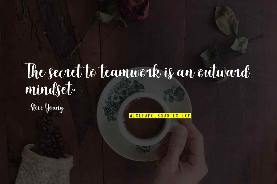 Levin Associates Quotes By Steve Young: The secret to teamwork is an outward mindset. Levin Associates Quotes By Steve Young: The secret to teamwork is an outward mindset.
