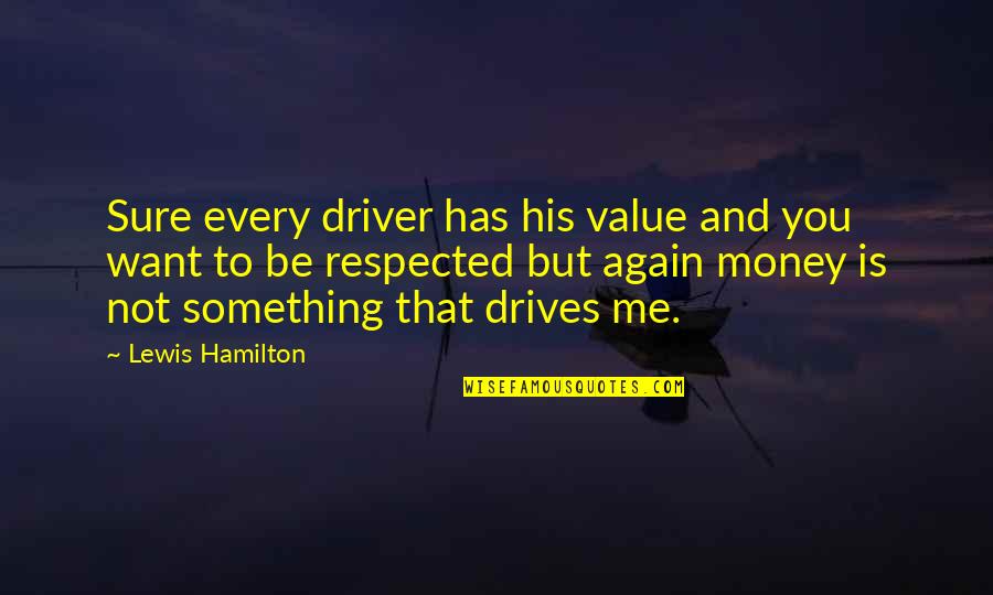 Lewis Hamilton Quotes By Lewis Hamilton: Sure every driver has his value and you