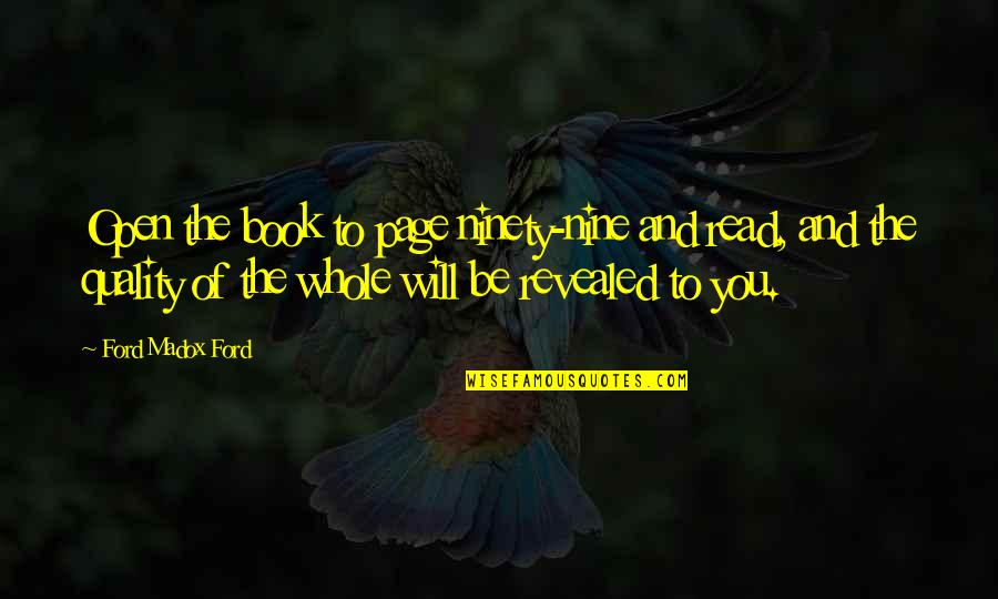 Lewis Pugh Quotes By Ford Madox Ford: Open the book to page ninety-nine and read, Lewis Pugh Quotes By Ford Madox Ford: Open the book to page ninety-nine and read,