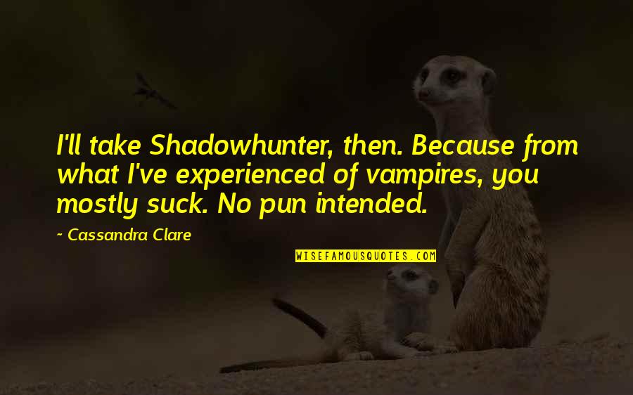 Lewis Quotes By Cassandra Clare: I'll take Shadowhunter, then. Because from what I've