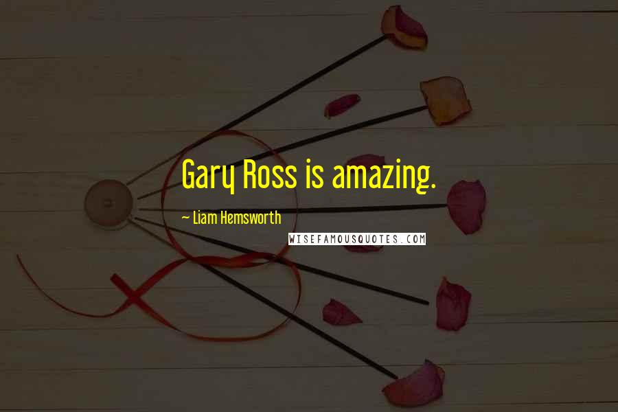 Liam Hemsworth quotes: Gary Ross is amazing.