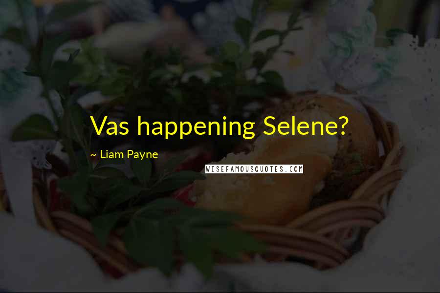 Liam Payne quotes: Vas happening Selene?