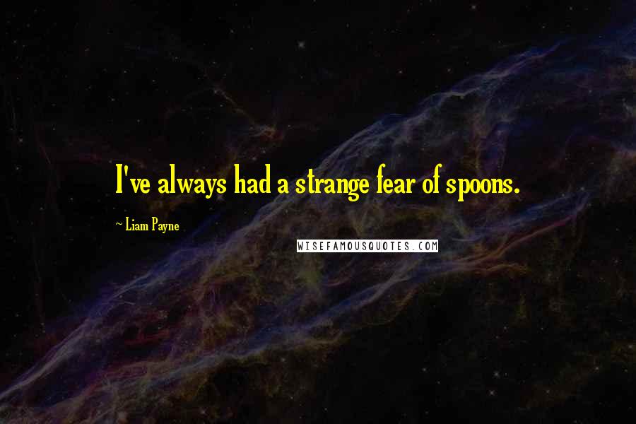 Liam Payne quotes: I've always had a strange fear of spoons.