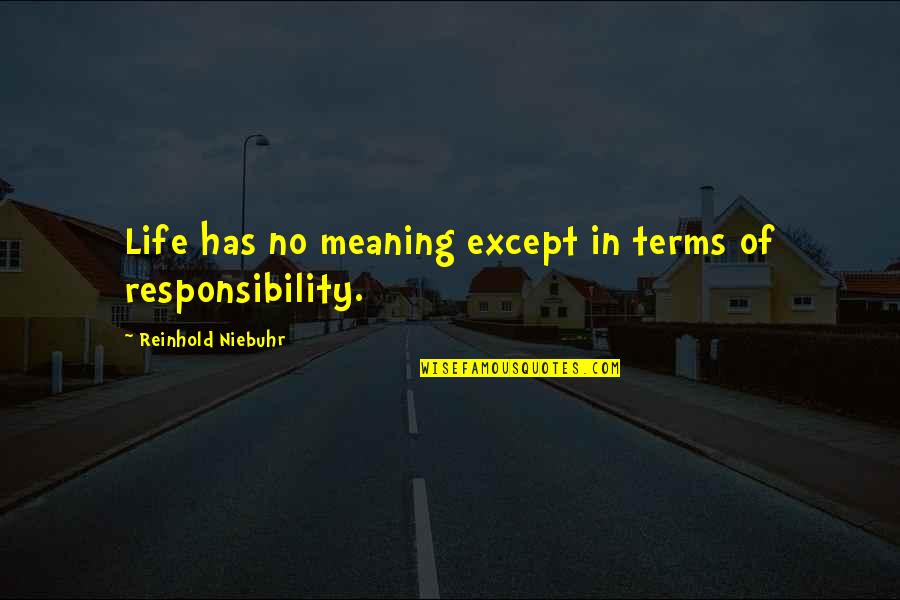 Liasse De 20 Quotes By Reinhold Niebuhr: Life has no meaning except in terms of Liasse De 20 Quotes By Reinhold Niebuhr: Life has no meaning except in terms of