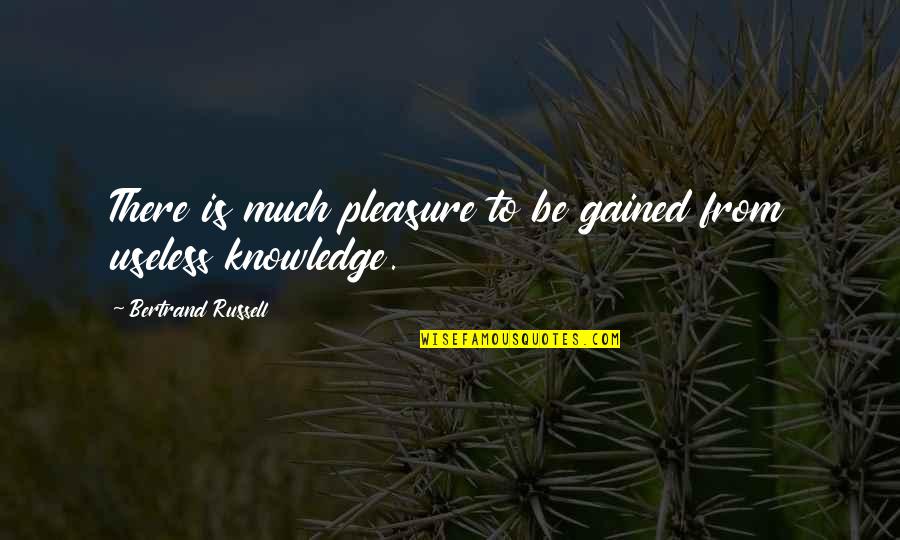 Libagione Quotes By Bertrand Russell: There is much pleasure to be gained from Libagione Quotes By Bertrand Russell: There is much pleasure to be gained from