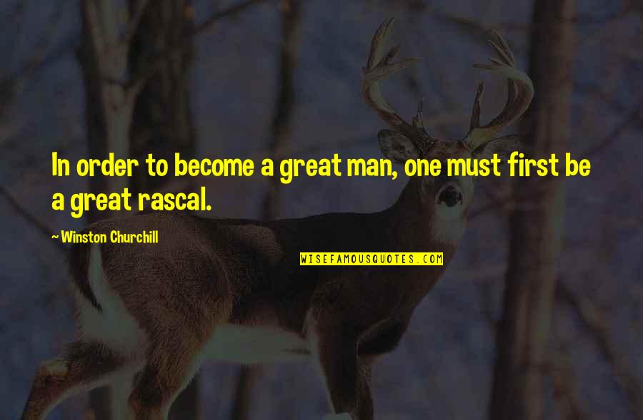 Libba Soul Quotes By Winston Churchill: In order to become a great man, one