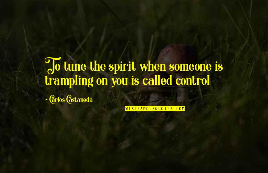 Libelli Certificate Quotes By Carlos Castaneda: To tune the spirit when someone is trampling