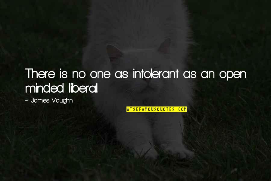 Liberal Politics Quotes By James Vaughn: There is no one as intolerant as an