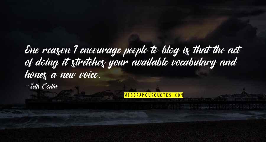 Liberal Reforms Essay Quotes By Seth Godin: One reason I encourage people to blog is Liberal Reforms Essay Quotes By Seth Godin: One reason I encourage people to blog is