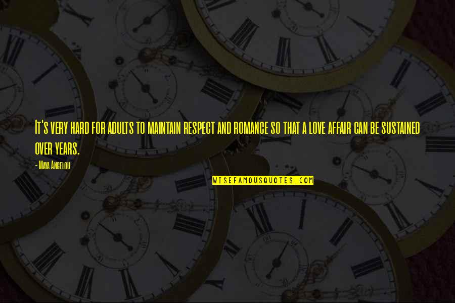 Liberation Of The Holocaust Quotes By Maya Angelou: It's very hard for adults to maintain respect Liberation Of The Holocaust Quotes By Maya Angelou: It's very hard for adults to maintain respect