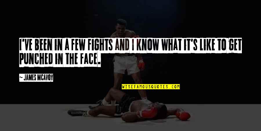 Liberty Mutual Price Quote Quotes By James McAvoy: I've been in a few fights and I