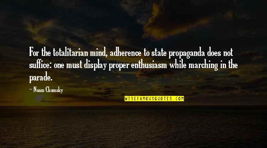 Liberty Quotes By Noam Chomsky: For the totalitarian mind, adherence to state propaganda Liberty Quotes By Noam Chomsky: For the totalitarian mind, adherence to state propaganda