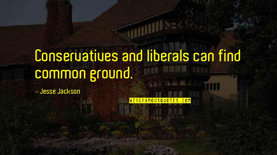 Libeth Quotes By Jesse Jackson: Conservatives and liberals can find common ground.