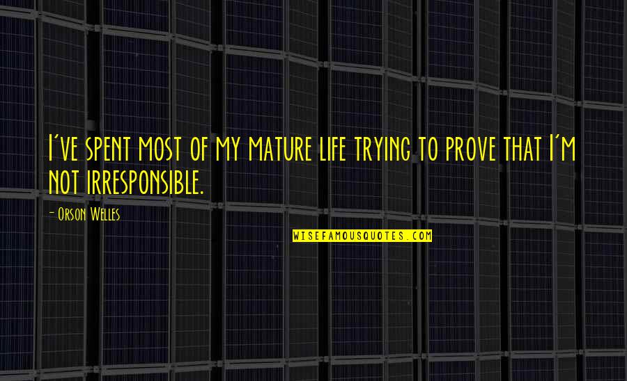 Libreoffice Calc Single Quotes By Orson Welles: I've spent most of my mature life trying