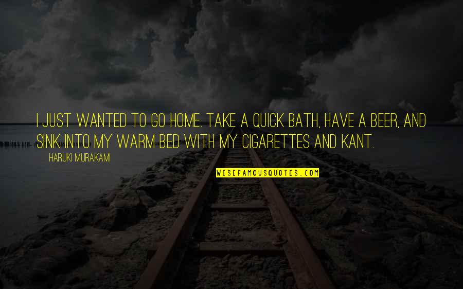 Librong Filipino Quotes By Haruki Murakami: I just wanted to go home. Take a