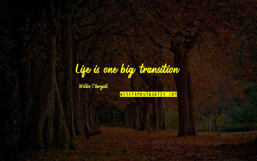 Licencias Metricas Quotes By Willie Stargell: Life is one big transition. Licencias Metricas Quotes By Willie Stargell: Life is one big transition.
