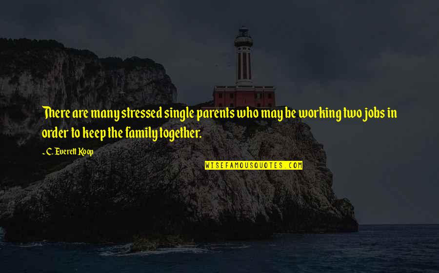 License Plate Frame Quotes By C. Everett Koop: There are many stressed single parents who may License Plate Frame Quotes By C. Everett Koop: There are many stressed single parents who may
