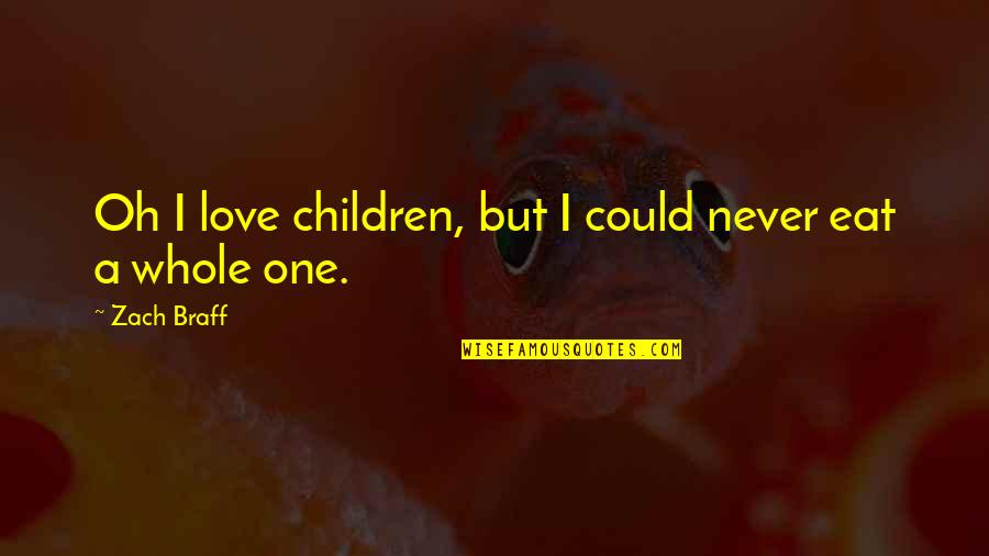 Liceul Racovita Quotes By Zach Braff: Oh I love children, but I could never