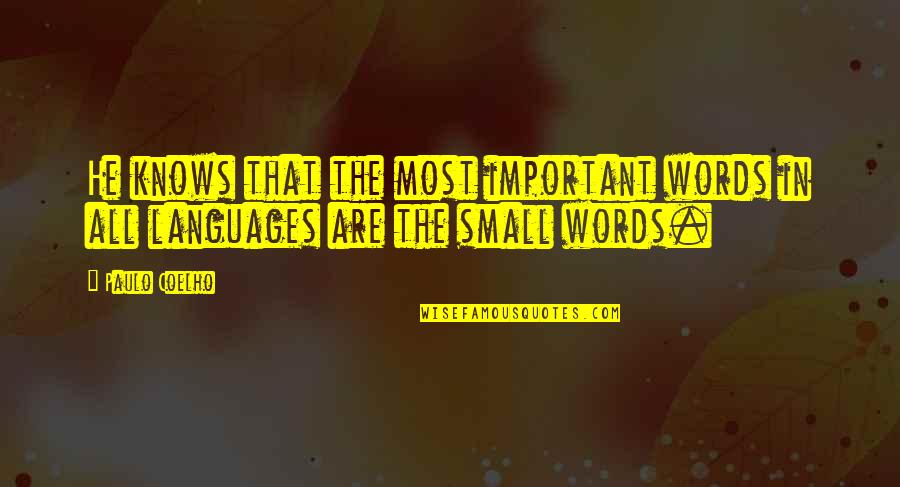 Lichamelijke Veranderingen Quotes By Paulo Coelho: He knows that the most important words in