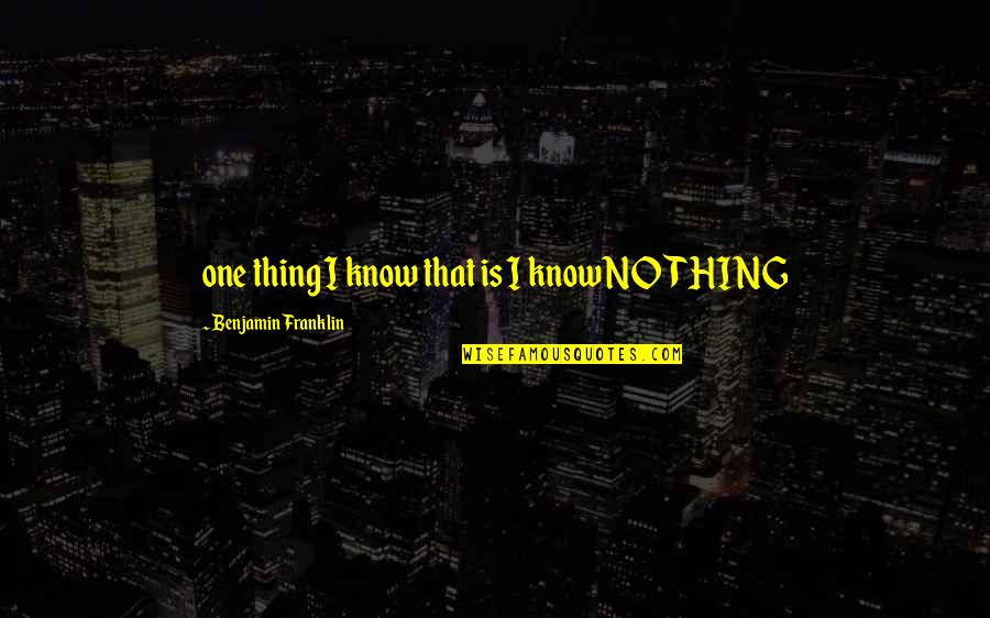 Lichtefeld Inc Quotes By Benjamin Franklin: one thing I know that is I know Lichtefeld Inc Quotes By Benjamin Franklin: one thing I know that is I know