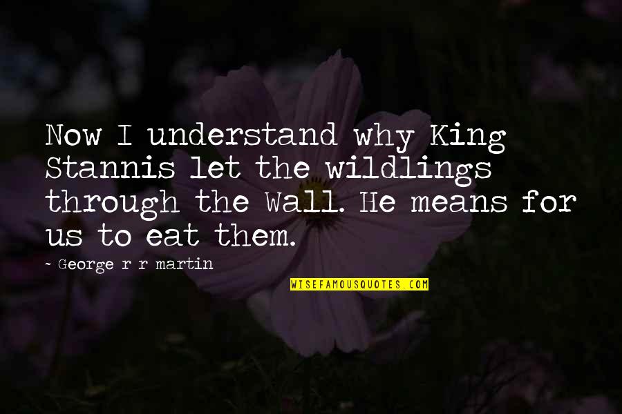 Lichtman 13 Quotes By George R R Martin: Now I understand why King Stannis let the Lichtman 13 Quotes By George R R Martin: Now I understand why King Stannis let the