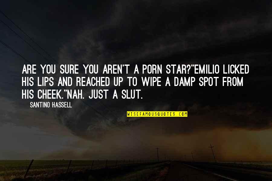 Licked Quotes By Santino Hassell: Are you sure you aren't a porn star?"Emilio Licked Quotes By Santino Hassell: Are you sure you aren't a porn star?"Emilio