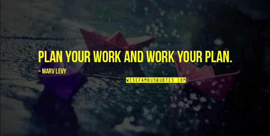 Lickety Stik Quotes By Marv Levy: Plan your work and work your plan. Lickety Stik Quotes By Marv Levy: Plan your work and work your plan.
