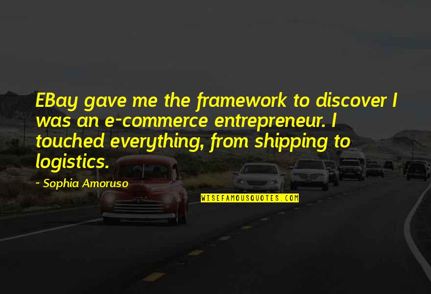 Lictors Faschises Quotes By Sophia Amoruso: EBay gave me the framework to discover I