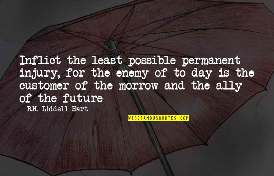 Liddell Quotes By B.H. Liddell Hart: Inflict the least possible permanent injury, for the
