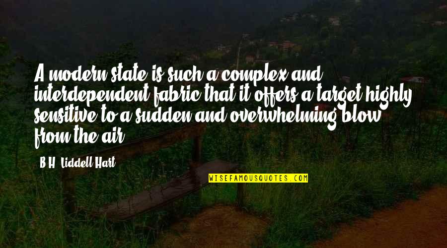 Liddell Quotes By B.H. Liddell Hart: A modern state is such a complex and
