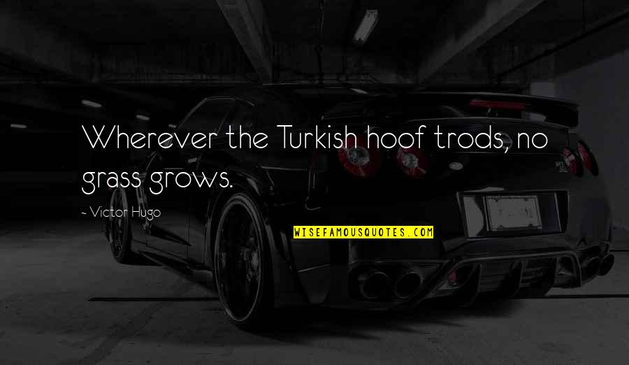 Liebherr Usa Quotes By Victor Hugo: Wherever the Turkish hoof trods, no grass grows.