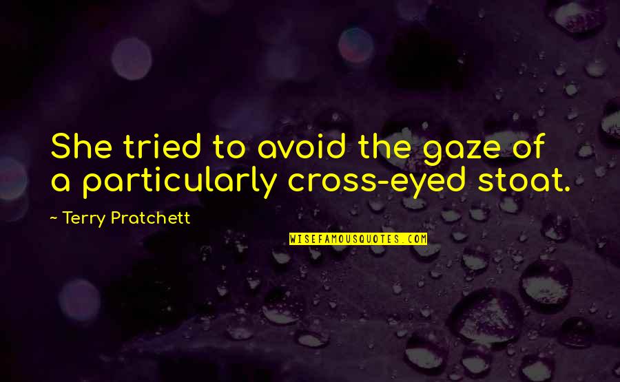 Liefenmulch Quotes By Terry Pratchett: She tried to avoid the gaze of a Liefenmulch Quotes By Terry Pratchett: She tried to avoid the gaze of a