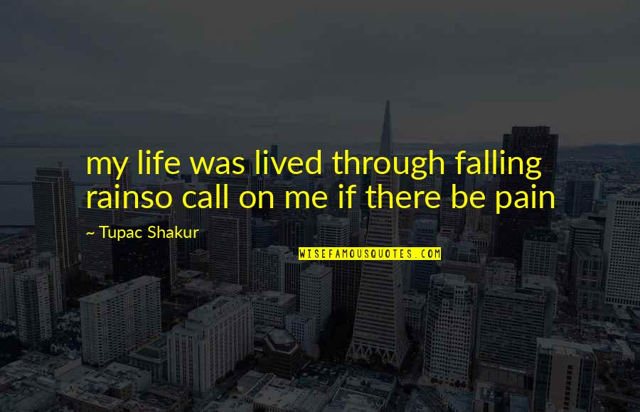 Lienau Family Tree Quotes By Tupac Shakur: my life was lived through falling rainso call