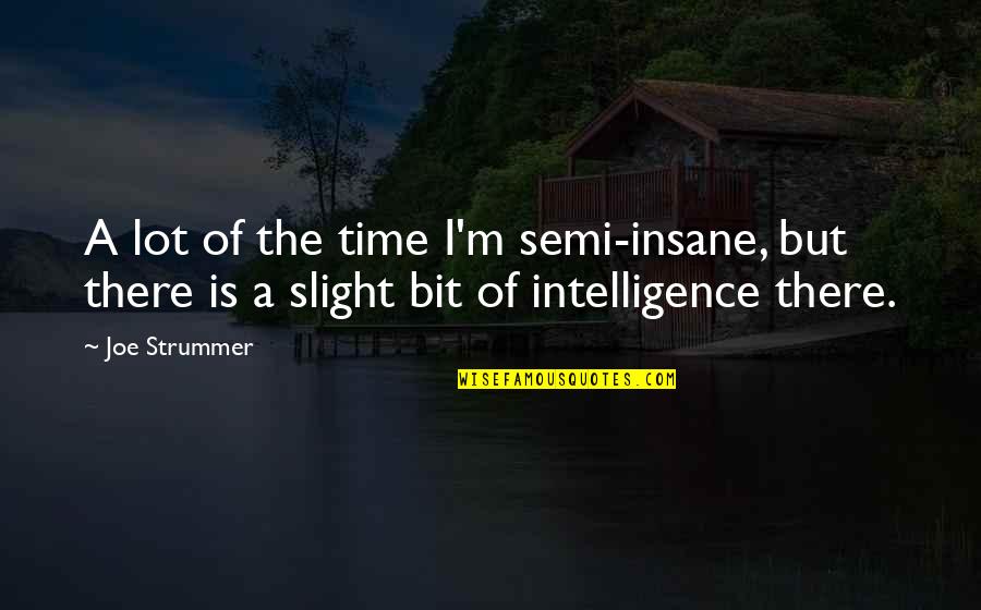 Lies And Forgiveness Quotes By Joe Strummer: A lot of the time I'm semi-insane, but