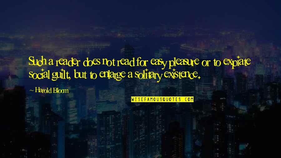 Lies Kill Relationships Quotes By Harold Bloom: Such a reader does not read for easy Lies Kill Relationships Quotes By Harold Bloom: Such a reader does not read for easy