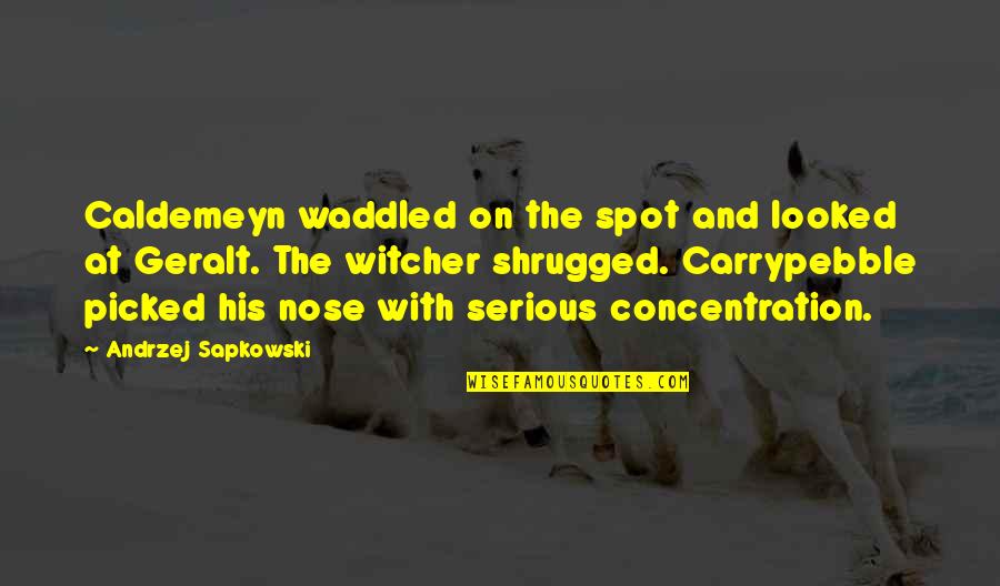 Liesas Vaikelis Quotes By Andrzej Sapkowski: Caldemeyn waddled on the spot and looked at