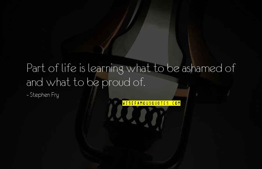 Liesegang Projector Quotes By Stephen Fry: Part of life is learning what to be