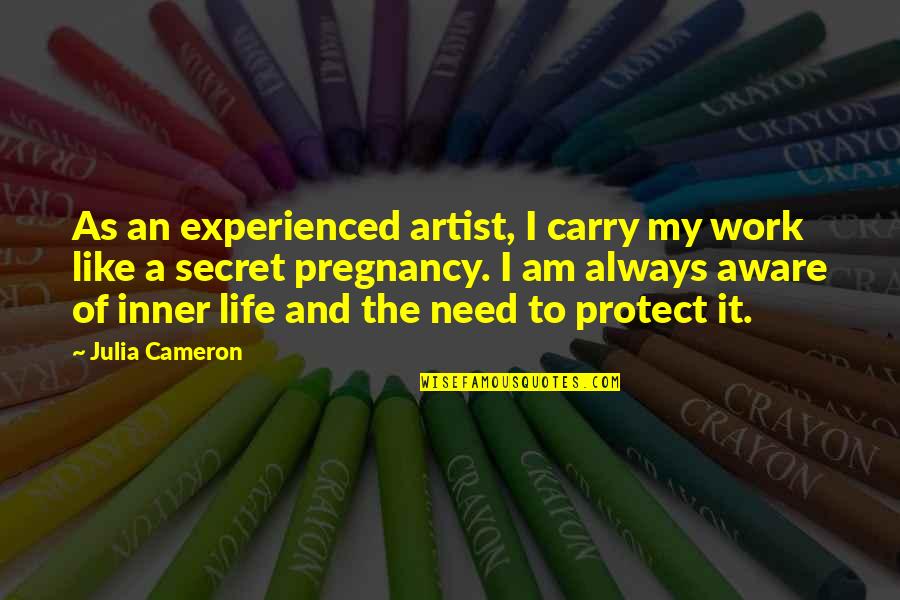 Life A Work Of Art Quotes By Julia Cameron: As an experienced artist, I carry my work